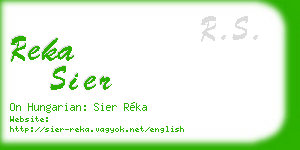 reka sier business card